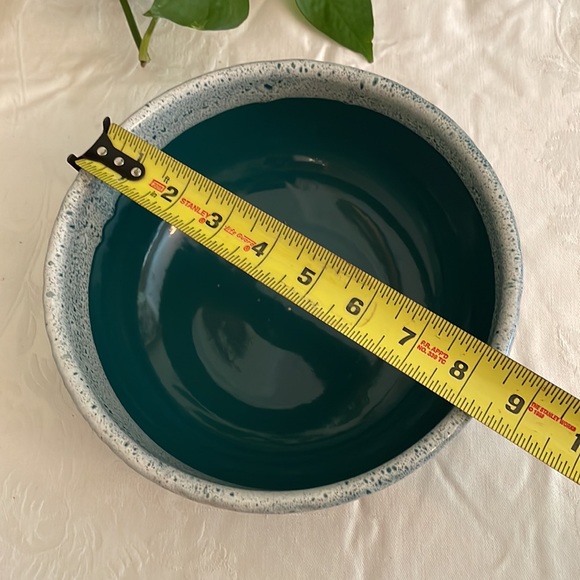 Vintage Oven Ware Drip Glaze Green Mixing Bowl - Picture 6 of 12